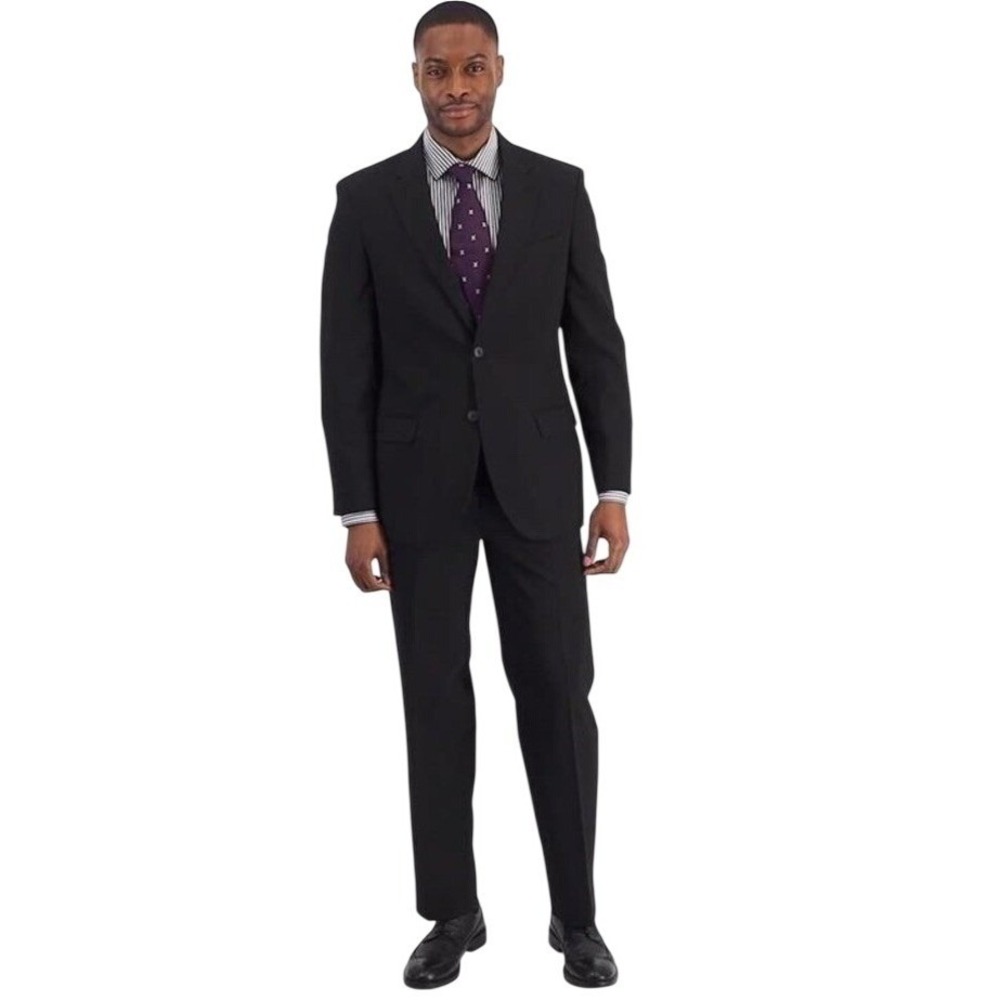 Nautica Men's Black Suit Modern-Fit‎ Active Stretch NWT Size 42R W36